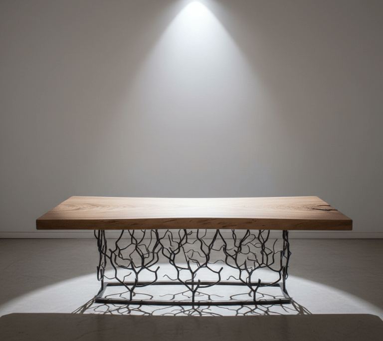 Retro metal mobilya, modern ferforje tasarımlar, loft tarzı metal aksesuarlar.