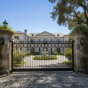 Ferforje Bahçe Kapısı Yana Kayar Ferforje Bahçe Kapısı