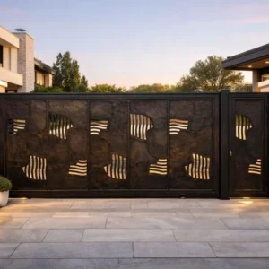 Ferforje Bahçe Kapısı Yana Kayar Ferforje Bahçe Kapısı