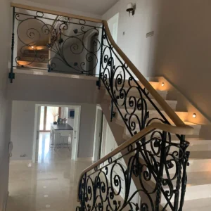 villa için ferforje merdiven korkuluğu