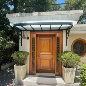 Ferforje Sundurma ve Kanopi Ferforje kanopi - Savfer bina giriş sistemleri.