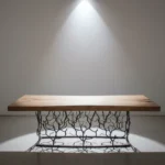 Modern metal mobilya koleksiyonu: Savfer el işçiliği lüks yemek masası.