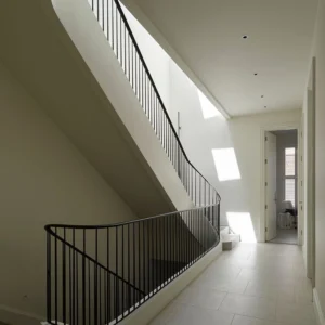 minimalist ferforje merdiven korkuluğu, Modern Tarz Ferforje Merdiven Korkuluk