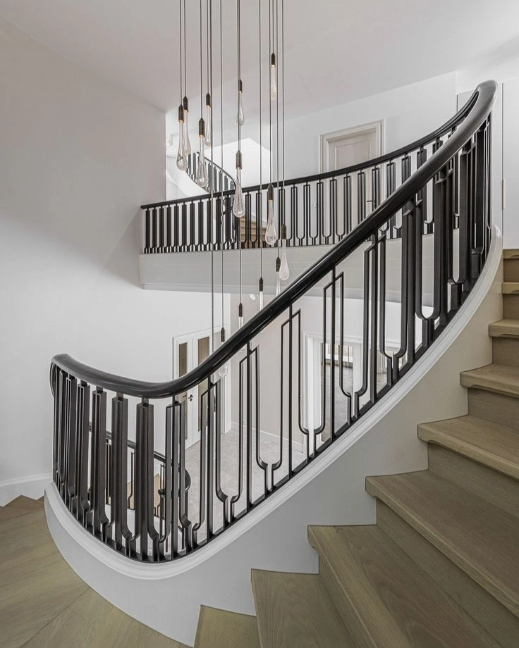 Modern Tarz Ferforje Merdiven Korkuluk Modeli