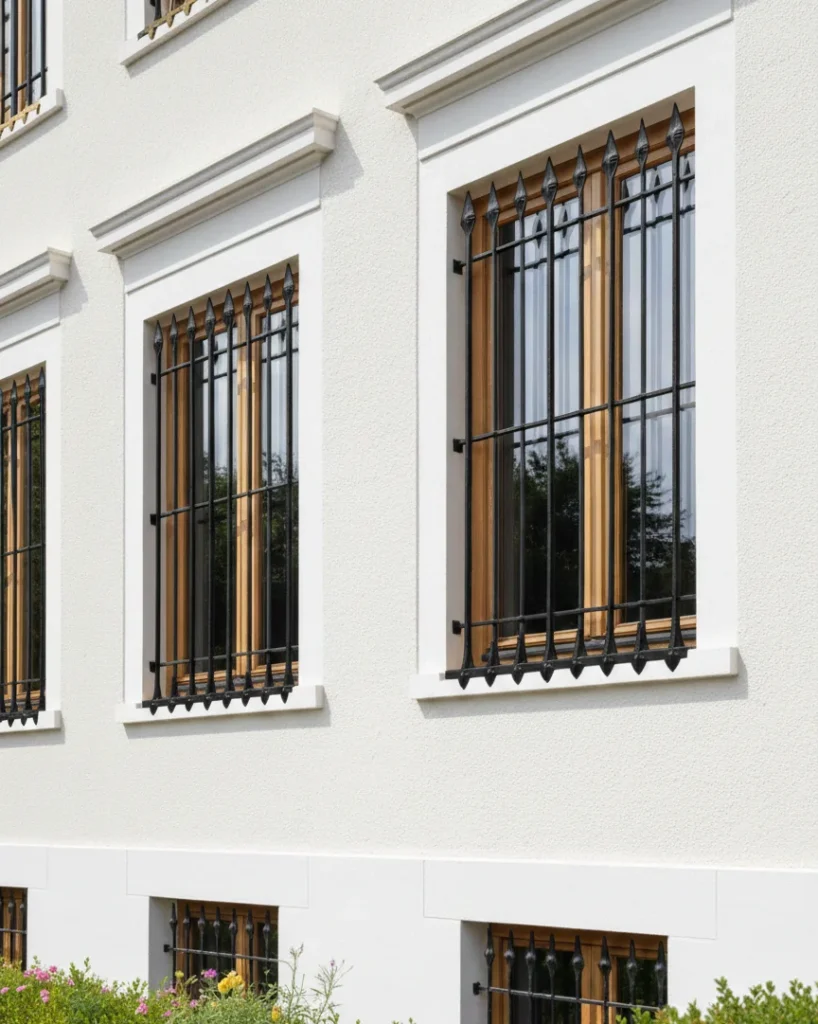 modern minimalist ferforje pencere korkuluğu