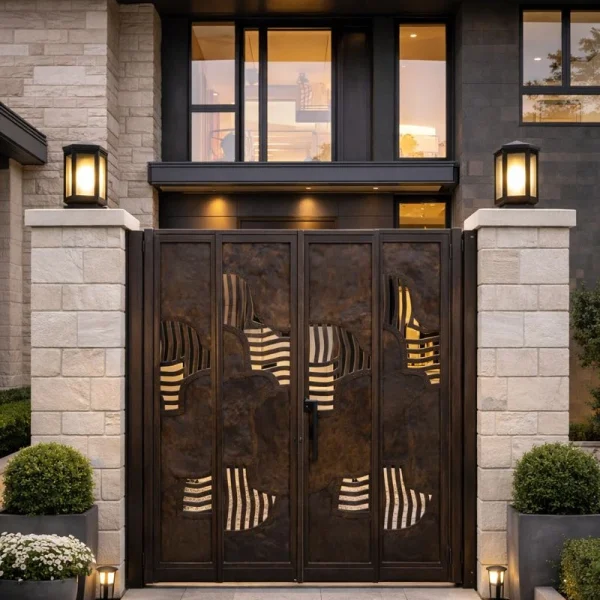 ferforje yaya giriş kapısı. Ağır işçilikli dövme demir bina kapısı: Güvenlik ve estetik bir arada – Savfer